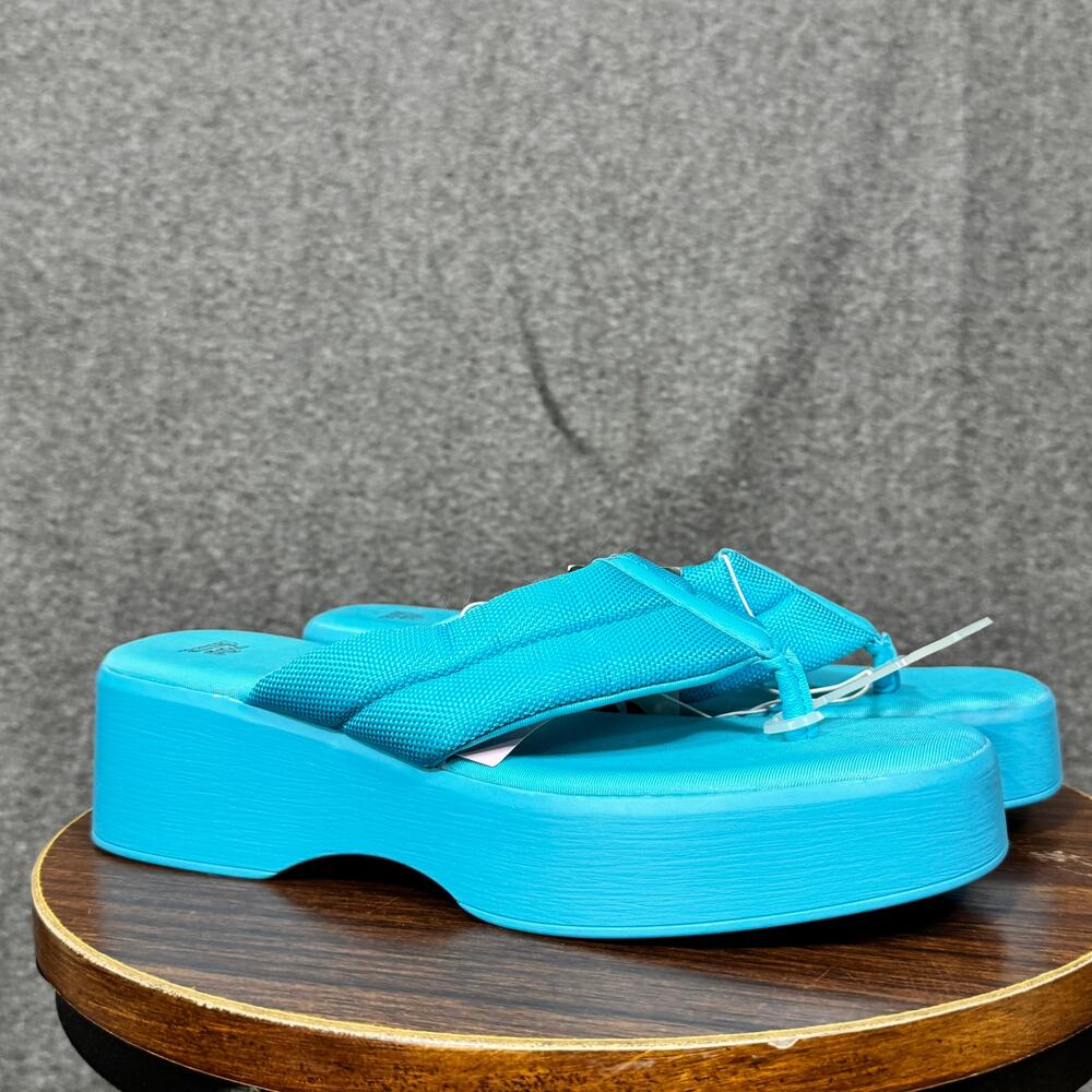 Wild Fable Womens Slides Flip Flop Sandals Size 11 Blue Block Heel Comfort New